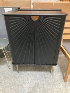 BOHO DRINKS CABINET IN BLACK AND BRASS FINISH: LOCATION - C4