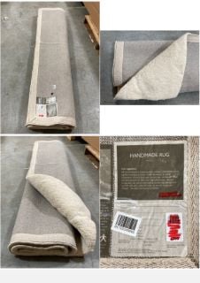 JOHN LEWIS & PARTNERS HANDMADE FLOOR RUG IN WELLINGTON IVORY : SIZE 160 X 230CM -RRP £200: LOCATION - A6