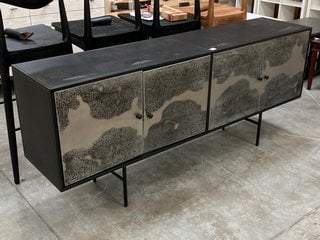 MERCURY SIDEBOARD BY ATKIN AND THYME IN BLACK METAL FINISH - RRP £1029: LOCATION - B4