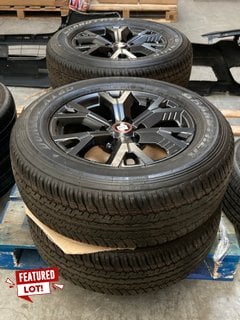 SET OF 4 ISUZU 18" ALLOY WHEELS IN CHARCOAL BLACK COMPLETE WITH DUNLOP AT25 GRANDTREK TYRES : SIZE 265/60R18 - RIM SIZE 18X7.5J - RRP £1636: LOCATION - A4