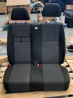 ISRI 2 SEATER BENCH STYLE VAN SEAT UNIT IN BLACK/GREY FABRIC : PART NUMBER A9069100103: LOCATION - A9