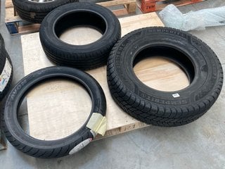 3 X ASSORTED VEHICLE TYRES TO INCLUDE SEMPERIT VAN GRIP 3 TYRE : SIZE 225/75R16C: LOCATION - D7