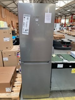 BOSCH FRIDGE FREEZER: MODEL KGN34NLEAG - RRP £529 . JOHN PYE TECHNICAL WHITE GOODS CONDITION REPORT: UNIT POWERED UP, NO ERROR CODE APPARENT, DENTS ON FRONT. DATE OF CHECK 16.09.24 - PLEASE NOTE, THI