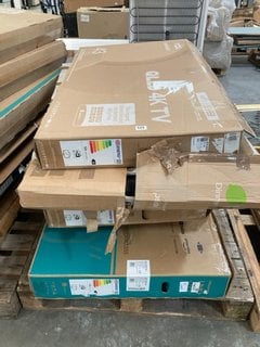 PALLET OF ASSORTED TVS - PCB BOARDS REMOVED SPARES AND REPAIRS - TVS TO INCLUDE TCL QLED 4K 43" ANDROID TV MODEL : 43C641K: LOCATION - A3 (KERBSIDE PALLET DELIVERY)