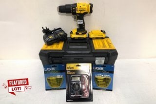 QTY OF ASSORTED TOOLS AND ACCESSORIES TO INCLUDE STANLEY FATMAX 2.0 AH CORDLESS DRILL: LOCATION - BR2