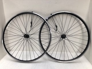 PART WHEELS BICYCLE FRONT WHEEL SIZE: 622X19C IN BLACK TO INCLUDE PART WHEELS BICYCLE REAR WHEEL SIZE: 622X15C IN BLACK: LOCATION - BR3