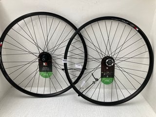 2 X KX COMP 700C BICYCLE REAR WHEELS IN BLACK: LOCATION - BR4