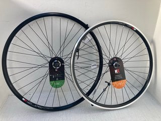 KX COMP MTB 27.5 REAR WHEEL IN BLACK TO INCLUDE KX COMP HYBRID 700C HYBRID WHEEL IN BLACK: LOCATION - BR5