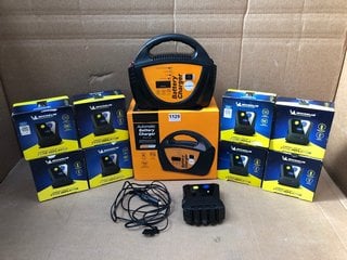 9 X MICHELIN COMPACT TOP UP DIGITAL TYRE INFLATORS TO INCLUDE AUTOMATIC BATTERY CHARGER: LOCATION - BR8