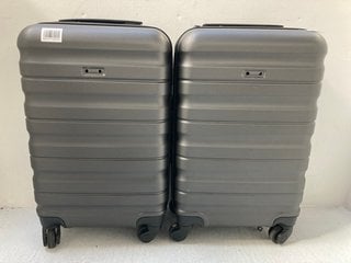 2 X JOHN LEWIS & PARTNERS HARD SHELL CABIN BAGS IN GREY: LOCATION - BR11