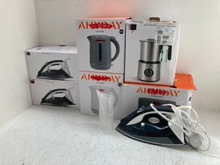 6 X ASSORTED JOHN LEWIS & PARTNERS KITCHEN ITEMS TO INCLUDE 2 SLICE TOASTER IN GREY: LOCATION - BR12