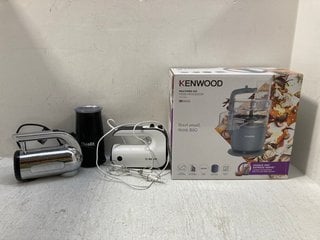 4 X ASSORTED KITCHEN ITEMS TO INCLUDE KENWOOD MULTIPRO GO FOOD PROCESSOR: LOCATION - AR6