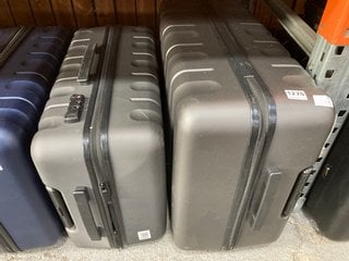 JOHN LEWIS & PARTNERS LARGE AND MEDIUM 4-WHEEL HARD SHELL SUITCASES IN GREY: LOCATION - AR4