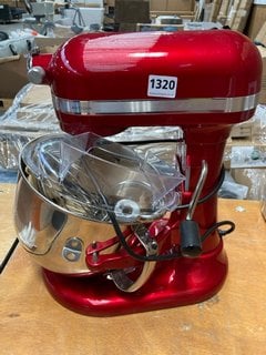 KITCHEN AID ARTISAN STAND MIXER IN RED RRP £399: LOCATION - A6