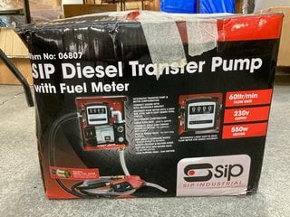 SIP DIESEL TRANSFER PUMP WITH FUEL METER RRP £213: LOCATION - A6