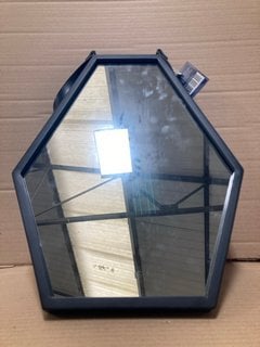 METAL HEXAGON STYLE WALL MIRROR IN BLACK- RRP £140: LOCATION - BR4