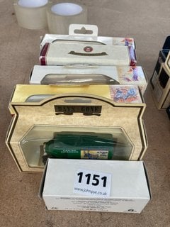 6 X ASSORTED VINTAGE DIECAST MODEL VEHICLES, BOXED: LOCATION - CR