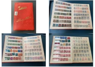 A VINTAGE STAMP STOCK BOOK AND CONTENTS: LOCATION - CR