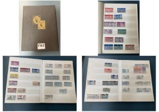 A STOCK BOOK OF VINTAGE BRITISH STAMPS: LOCATION - CR