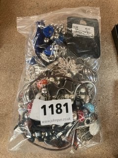 A BAG OF NAMED COSTUME JEWELLERY: LOCATION - CR