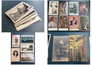 A COLLECTION OF PRE-WWII CZECH POSTCARDS TO INCLUDE ADOLF HITLER 50TH BIRTHDAY: LOCATION - CR