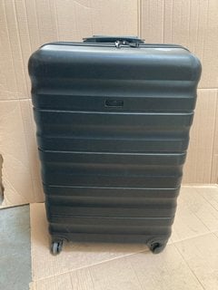 JOHN LEWIS & PARTNERS LARGE HARD SHELL STYLE WHEELED SUITCASE IN BLACK: LOCATION - BR10