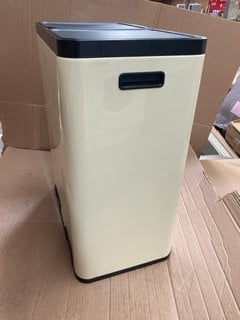 JOHN LEWIS & PARTNERS 60L 2 SECTION RECYCLING BIN IN CREAM: LOCATION - BR11