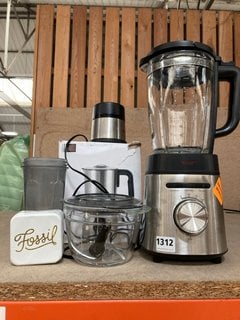 QTY OF ASSORTED JOHN LEWIS & PARTNERS SMALL KITCHEN APPLIANCES TO INCLUDE JUG STYLE BLENDER IN CLEAR AND STAINLESS STEEL FINISH: LOCATION - BR8