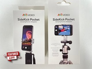 2 X BENRO MEVIDEO SIDEKICK POCKET SMARTPHONE ADAPTERS (ORIGINAL RRP - £80) IN BLACK: MODEL NO BMSPKTBLK (WITH BOX & ALL ACCESSORIES, UNUSED RETAIL) [JPTM124759] THIS PRODUCT IS FULLY FUNCTIONAL AND I