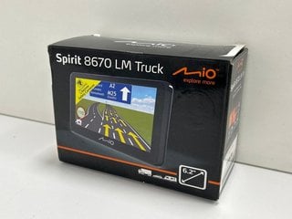 MIO SPIRIT 8670 LM TRUCK 6.2" SAT NAV: MODEL NO 5262N5380010 (ACCESSORIES AS PHOTOGRAPHED) [JPTM124762] THIS PRODUCT IS FULLY FUNCTIONAL AND IS PART OF OUR PREMIUM TECH AND ELECTRONICS RANGE