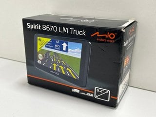 MIO SPIRIT 8670 LM TRUCK 6.2" SAT NAV: MODEL NO 5262N5380010 (WITH BOX & ALL ACCESSORIES) [JPTM124749] THIS PRODUCT IS FULLY FUNCTIONAL AND IS PART OF OUR PREMIUM TECH AND ELECTRONICS RANGE