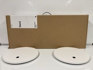 SONOS ONE STAND (PAIR) SPEAKER ACCESSORIES (ORIGINAL RRP - £143) IN WHITE: MODEL NO SS1FSWW1 (BOXED WITH MANUFACTURE ACCESSORIES) [JPTB4532] THIS PRODUCT IS FULLY FUNCTIONAL AND IS PART OF OUR PREMIU