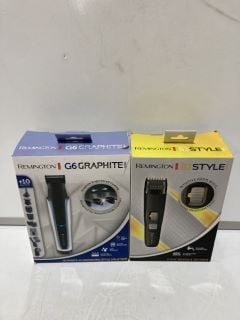 2 X REMINGTON B3 STYLE SERIES BEARD TRIMMER BLACK AND REMINGTON G6 GRAPHITE SERIES MULTIGROOMER