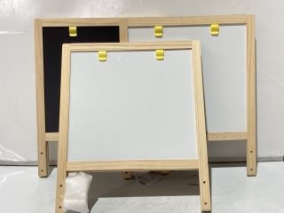 3 X CASDON DOUBLE SIDED WOODEN EASEL WHITEBOARD/CHALKBOARD TOTAL RRP £126