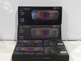 5 X OVER STEEL IRON RGB MECHANICAL KEYBOARD TOTAL RRP £115