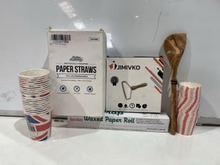 A BOX TO INCLUDE BAMBOO STICK MASTERS PAPER STRAWS