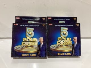 QTY OF 5 GOLD RINGS BOARD GAME