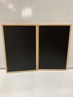 7 X OFFICE CHALKBOARD BLACK WITH PINE FRAME