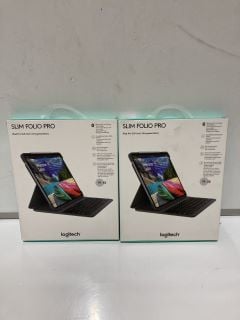 2 X LOGITECH SLIM FOLIO PRO IPAD PRO 12.9" 3RD GENERATION