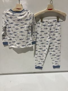 QTY OF ASSORTED THE WHITE COMPANY CLOTHING TO INCLUDE SHARK PYJAMAS BLUE/WHITE 3-4 YEARS TOTAL RRP £179