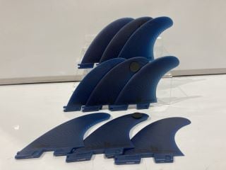 3 X FCS II PERFORMER NEO GLASS MEDIUM AND LARGE PACIFIC TRI FINS TOTAL RRP £285