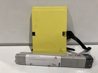 BOX OF FOLDER EXPANDING SPINE FOREVER YELLOW 10 PACK AND REMAN SAMSUNG CLT-M804S MAGENTA TONER HP