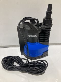 DRAPER 230V SUBMERSIBLE WATER PUMP WITH INTEGRATED FLOAT SWITCH BLACK/BLUE