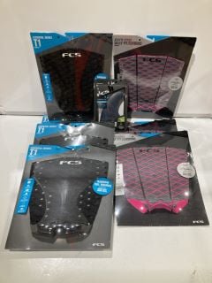 BOX OF ASSORTED ITEMS TO INCLUDE FCS II PERFORMER MEDIUM FINS NEO GLASS DARK BLUE TOTAL RRP £359