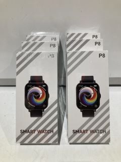 6 X P8 SMART WATCH BLACK