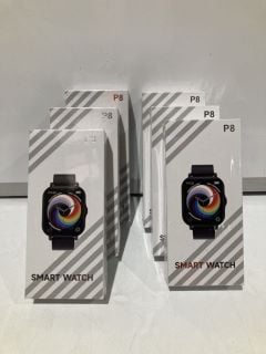 6 X P8 SMART WATCH BLACK