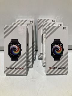 6 X P8 SMART WATCH BLACK