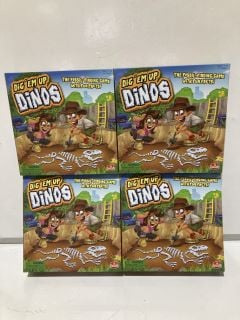 BOX OF DIG''EM UP DINOS AND 5 GOLD RINGS BOARD GAMES