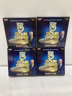 BOX OF 5 GOLD RINGS BOARD GAME