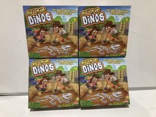 BOX OF DIG''EM UP DINOS AND 5 GOLD RINGS BOARD GAMES